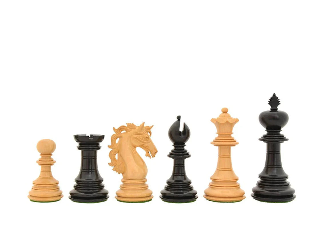 4.4" King Charles Ebony & Boxwood Luxury Chess Pieces - Official Staunton™